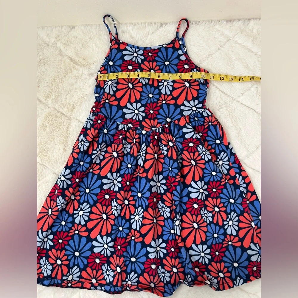 Jumping Beans Girls Floral Dress Size 8 | Navy Red Sleeveless Summer Dress